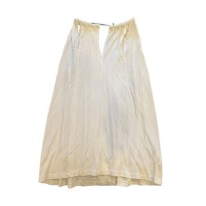 Worth Women’s Cream Sleeveless Viscose Top with Silver Necklace Size 4